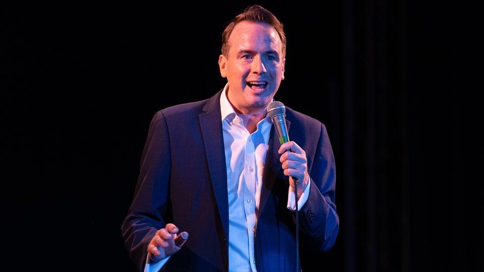 Matt Forde performing stand-up