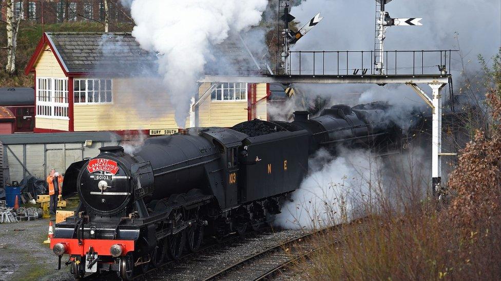 Flying Scotsman at in Bury, January 2016