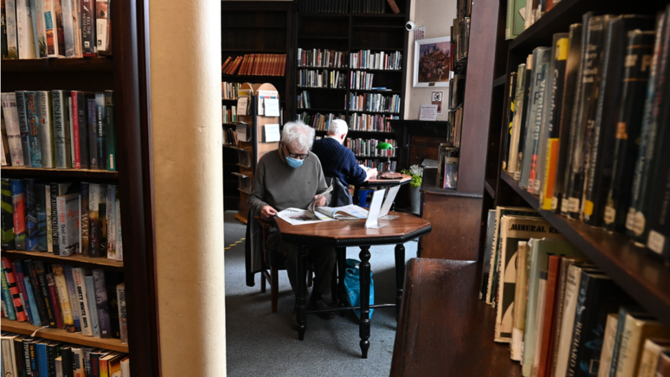 Libraries also invited customers inside to browse the shelves once again