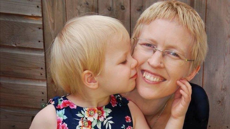 Sally Pollard with daughter Scarlett