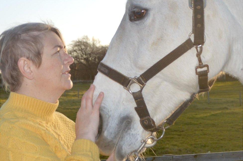 Kelly Ann Alexander with her horse Aliyana