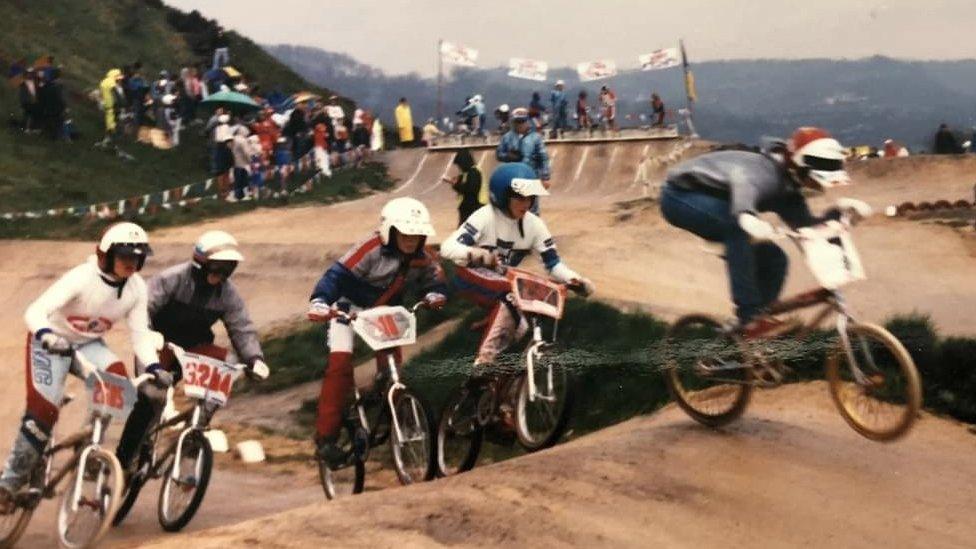 Riders at Bolehills BMX track