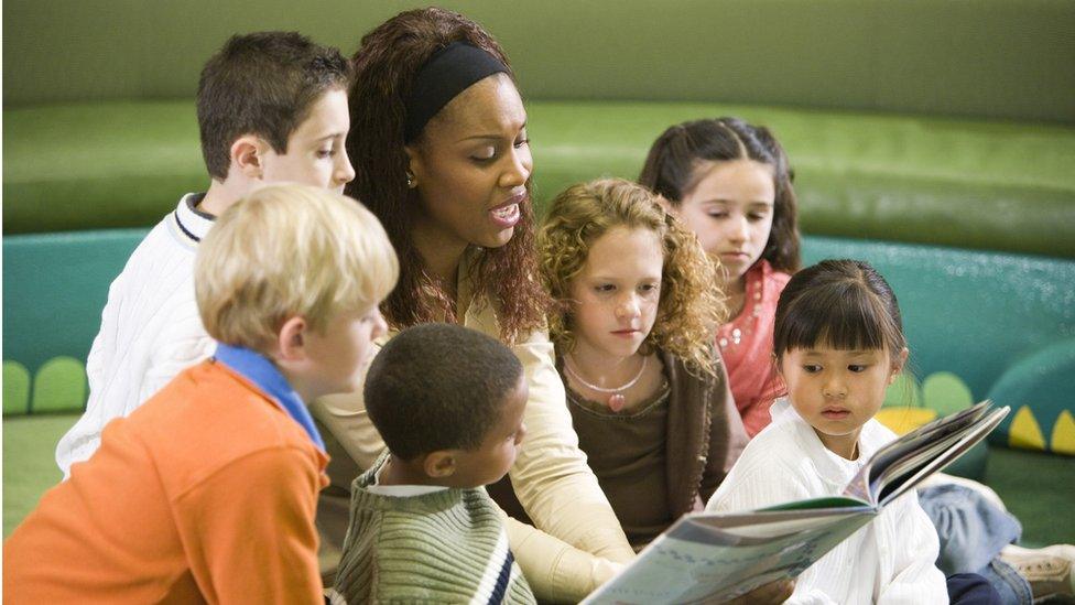 Children being read to