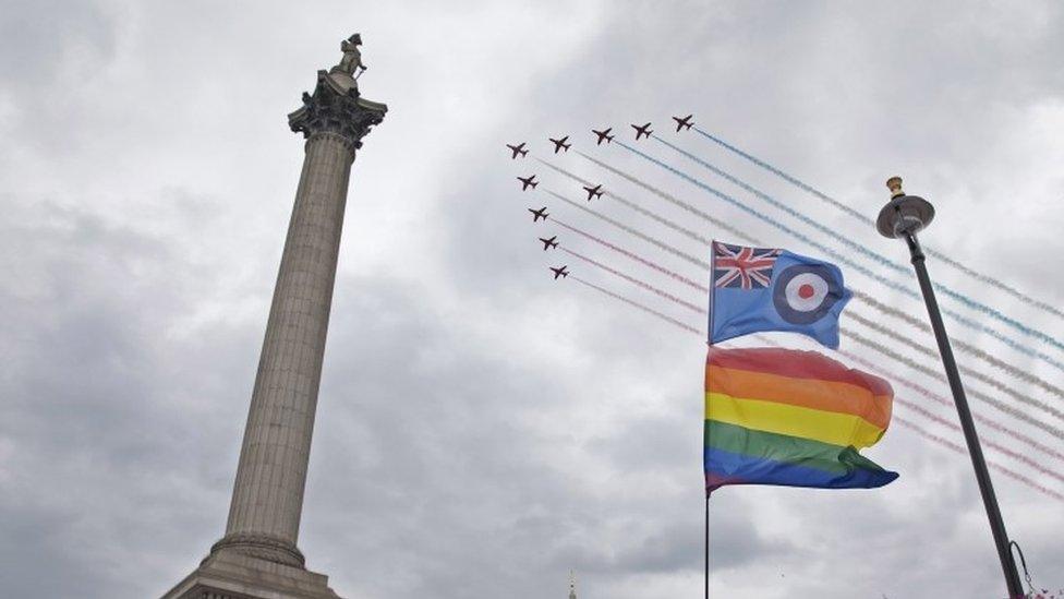 Red Arrows flypast