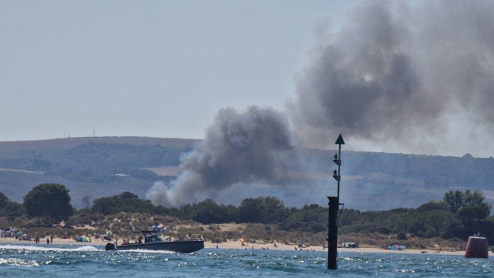 Fire at Studland