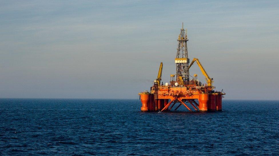 Oil rig in the North Sea