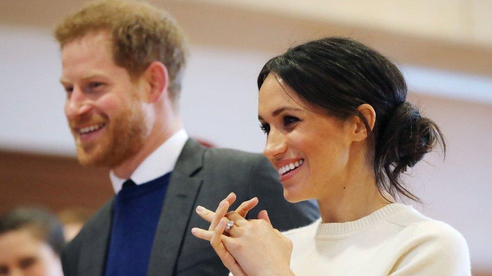 Prince Harry and Meghan Markle in Belfast on 23 March 2018