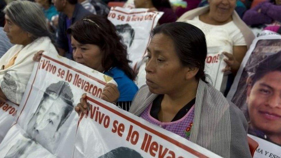 Relatives of the 43 missing students were eager to hear the IACHR report