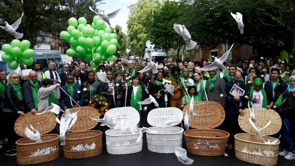 White doves released