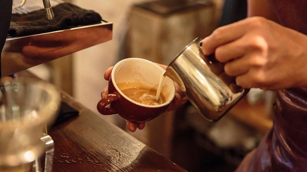 Coffee being poured