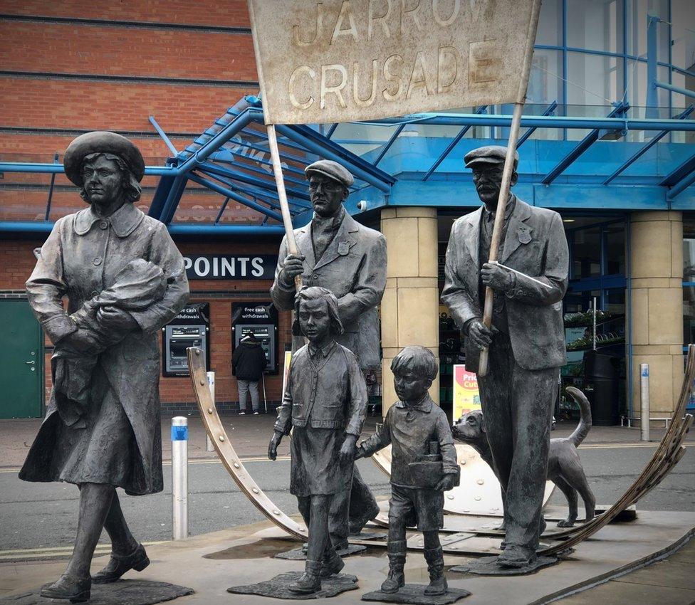 Jarrow March statue