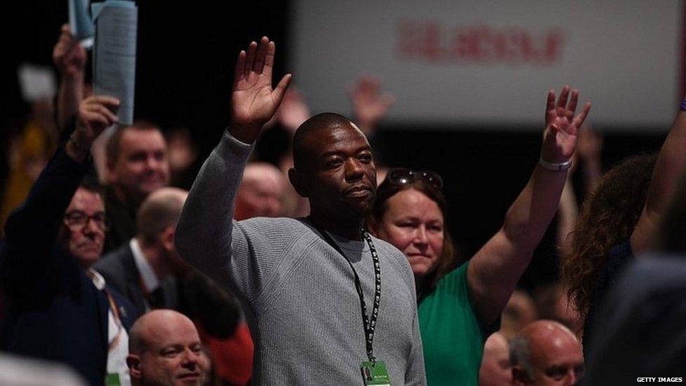 Labour delegates voting at the conference on Monday