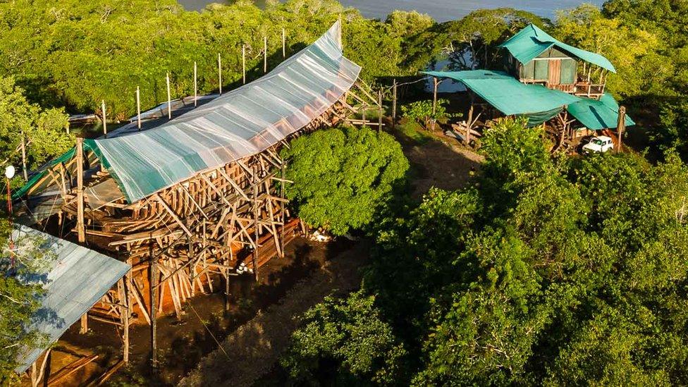 Sailcargo's shipyard in Costa Rica