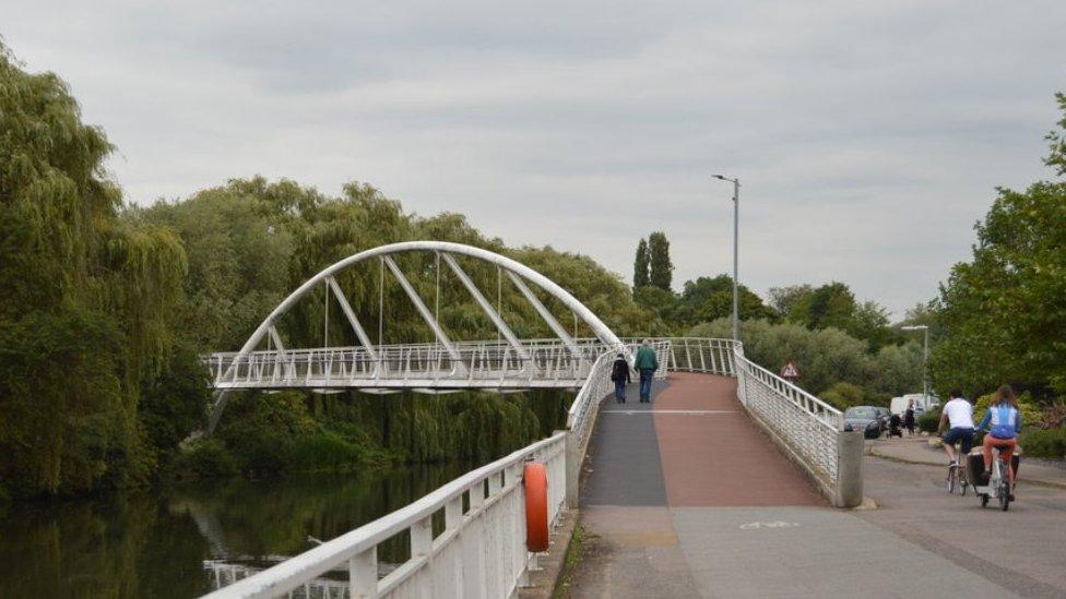 Riverside Bridge in Cambridge