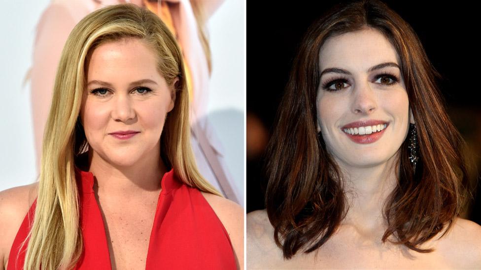 Amy Schumer and Anne Hathaway