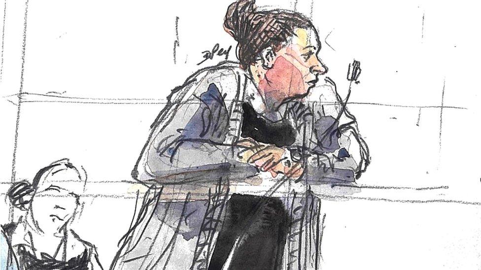 Defendant Inès Madani, appears in the Criminal Court of Paris during her trial