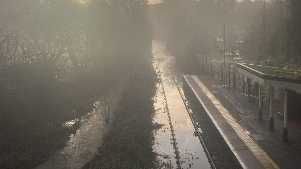 flooding on the track