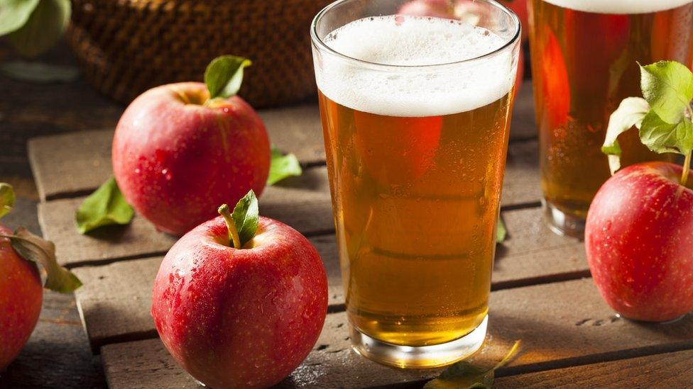 Cider and apples