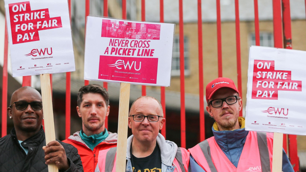 Royal Mail workers on strike