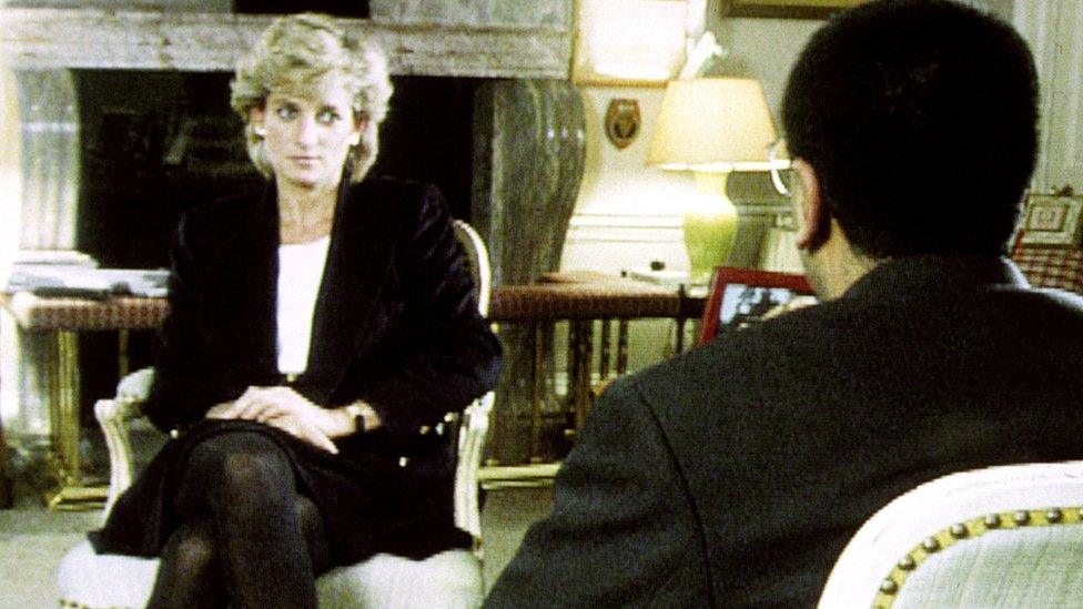 Princess Diana being interviewed by Martin Bashir on Panorama