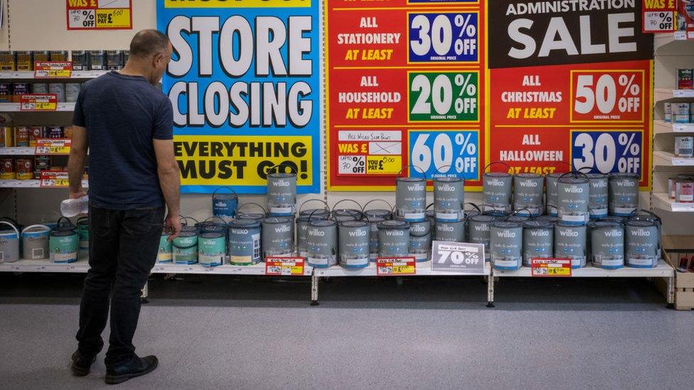 Wilko store closing sale