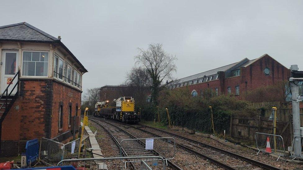 The signal box at Truro