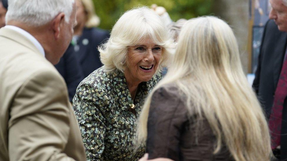 The Duchess of Cornwall during a visit to Cockington Court in Torquay