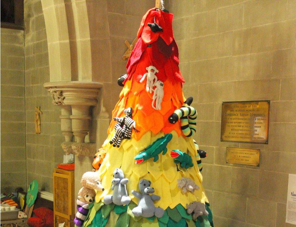 A colourful Christmas tree