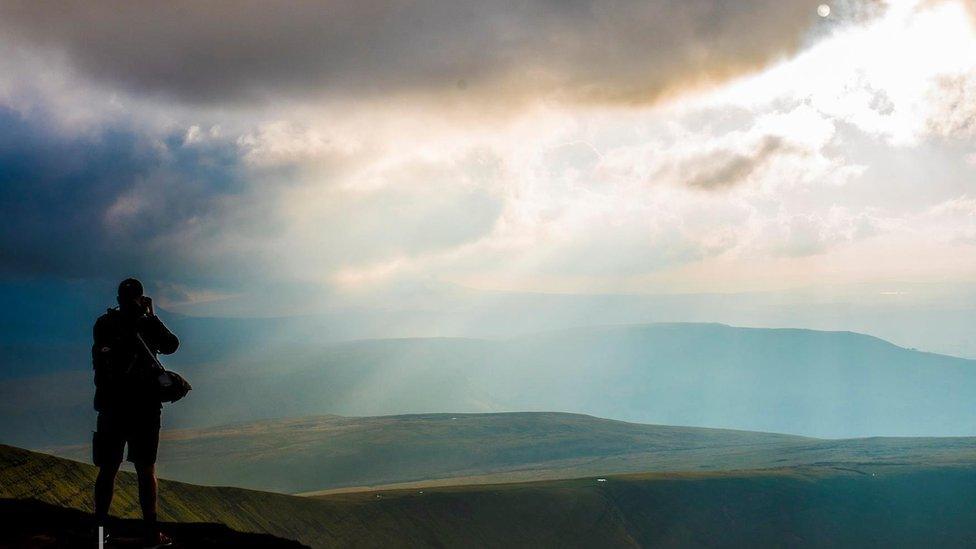 Sunset over Pen-y-Fan in the Brecon Beacons