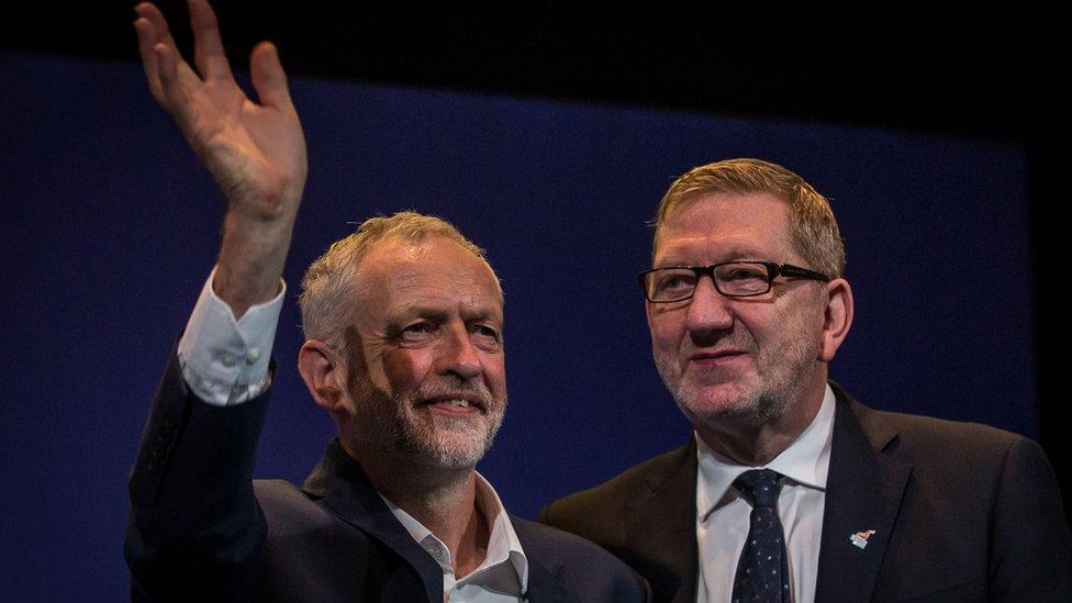 Jeremy Corbyn and Len McCluskey