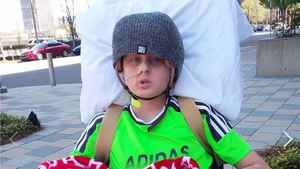 Trenton McKinley, the 13-year-old involved in the accident