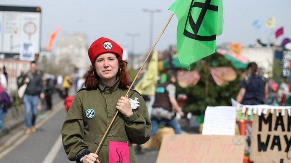 Waterloo Bridge protester