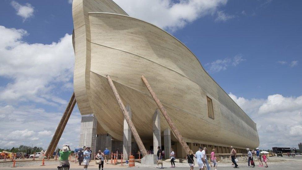 Noah's Ark at the Ark Encounter theme park in Williamstown, Kentucky.