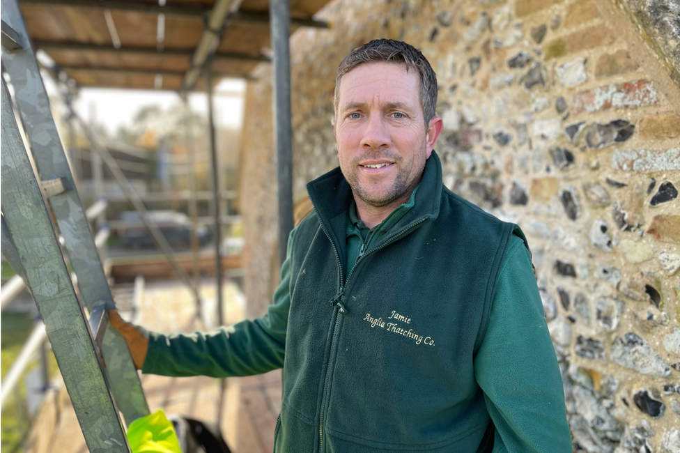 Jamie Lloyd was keen to get involved with the works at St Mary's because his grandfather worked on church's roof back in the 1980s