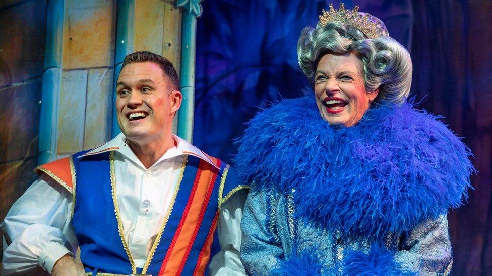 Jordan Young and Allan Stewart in Kings panto in Edinburgh