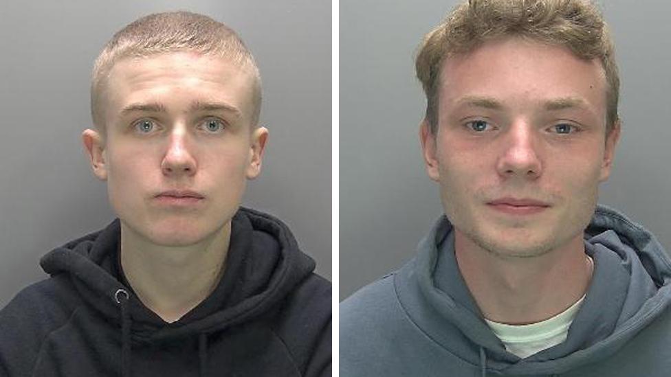 Two mug shots of men