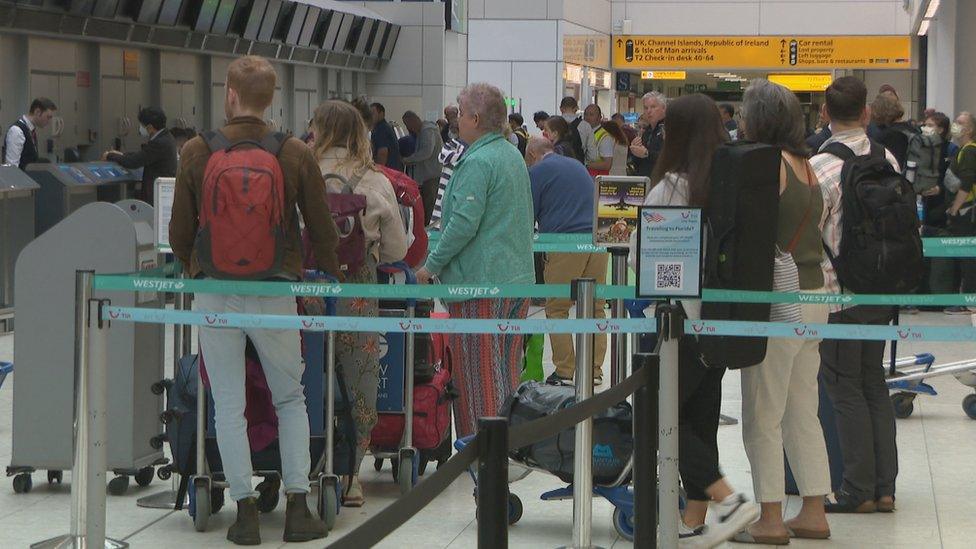 Glasgow airport queues were moving well