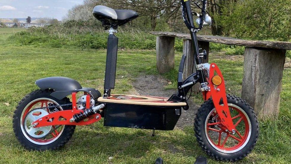 The scooter which was stolen