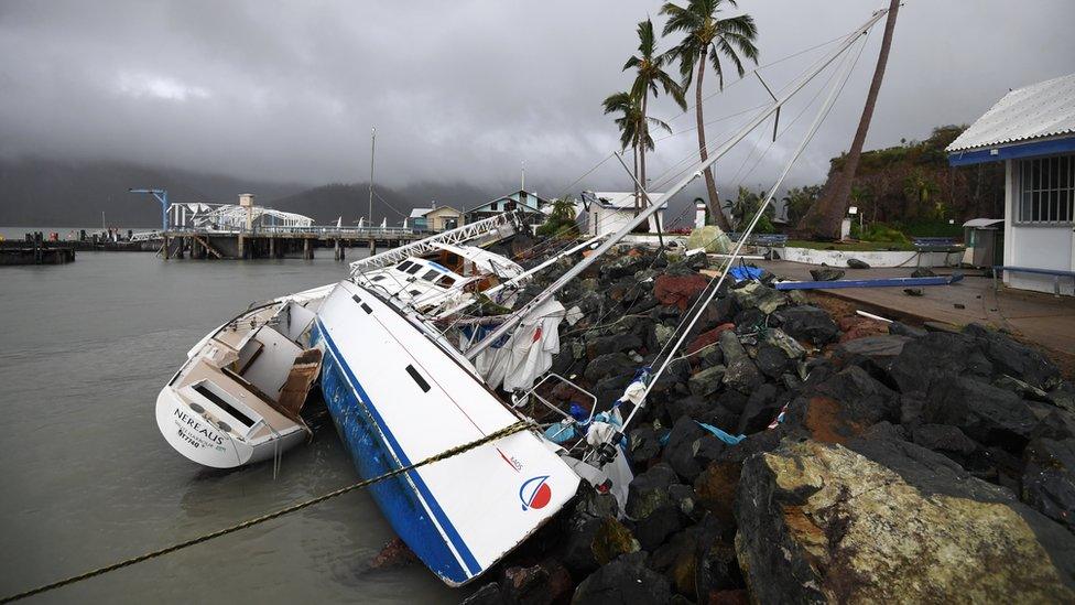 Pictures: The damage caused by Cyclone Debbie in Australia - BBC Newsround
