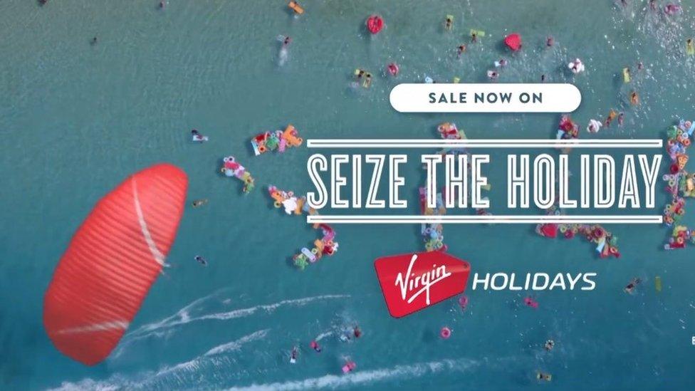 Still from Virgin Holidays ads