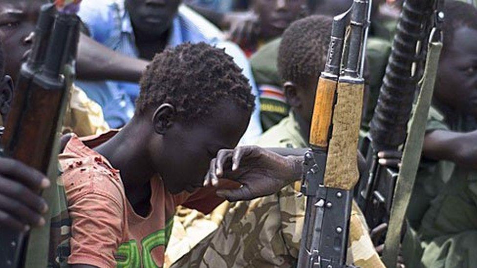 Child soldier disarmament, Feb 2015