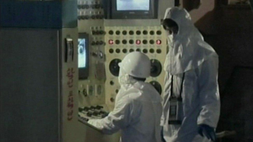 Workers inside Yongbyon nuclear facility, North Korea - 22 February, 2008