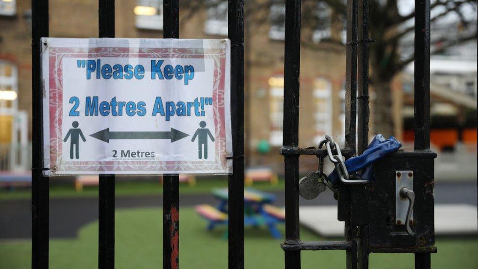 Locked school gates