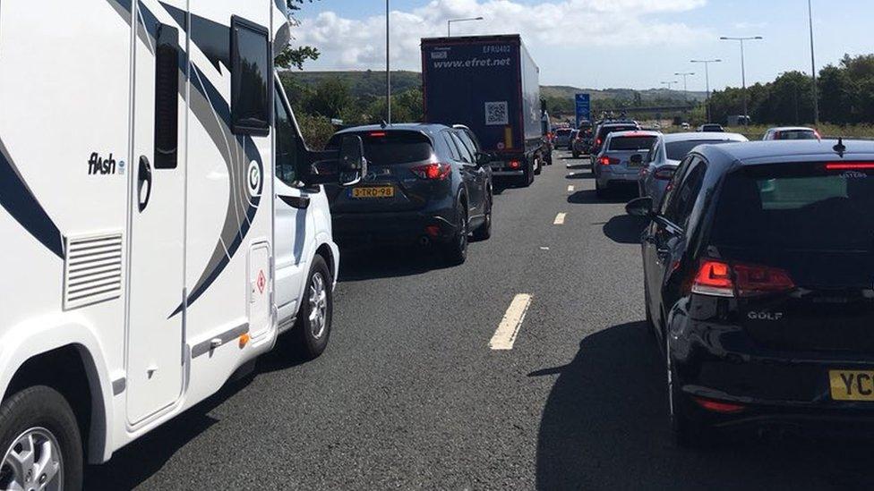 Queues for Eurotunnel on Saturday