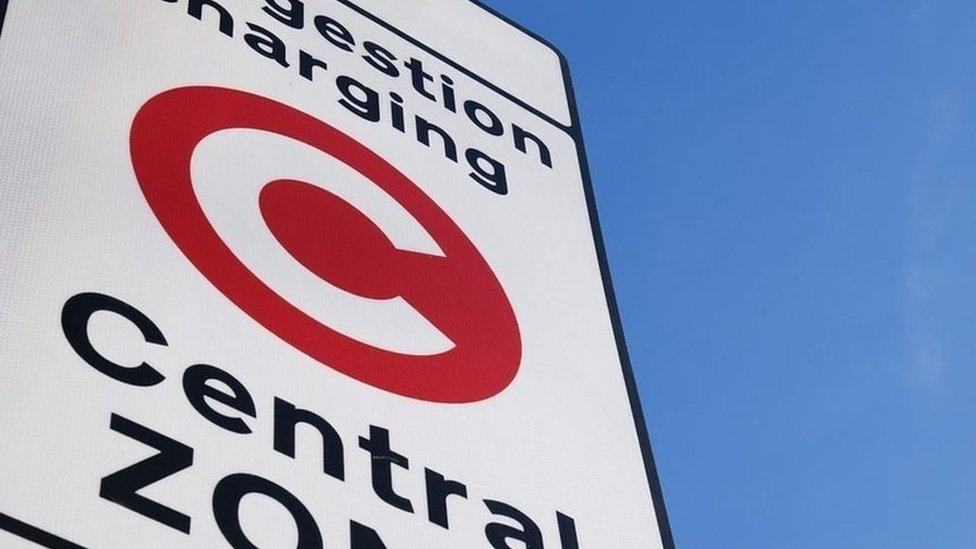 Congestion charge sign