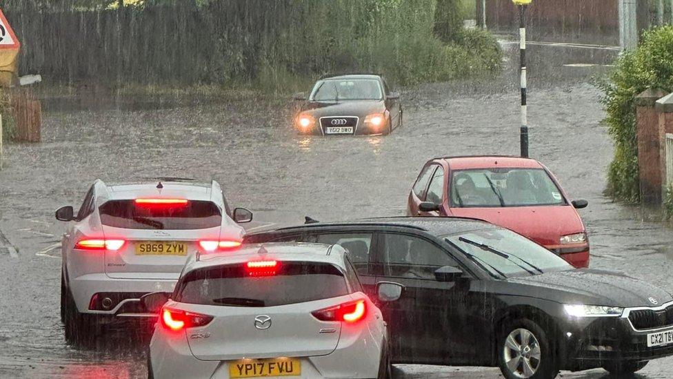 Flooding in Fleckney, Leicestershire