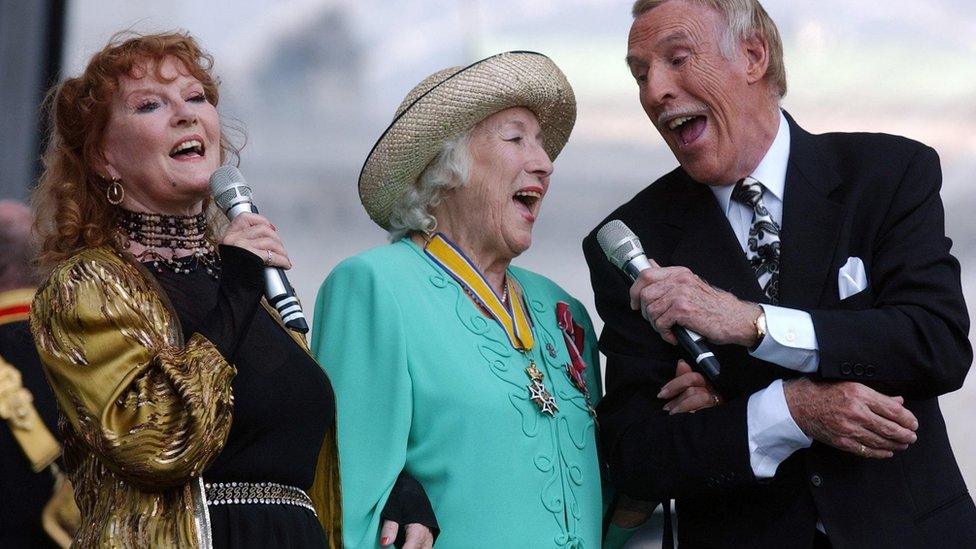 Dame Vera Lynn with Petula Clark and Bruce Forsyth