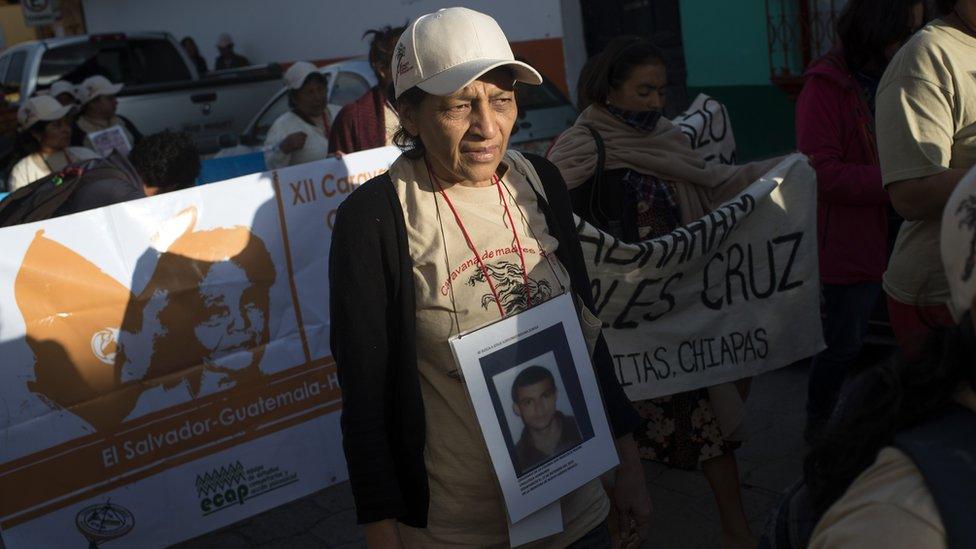 Isidora de Jesus Zuniga Colindres at a march