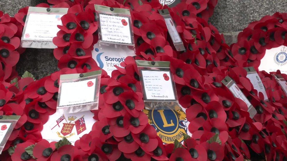 Wreaths Guernsey Remembrance Sunday 2021