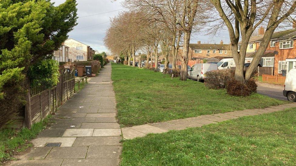 The street in Stevenage, Herts where David Carrick lived